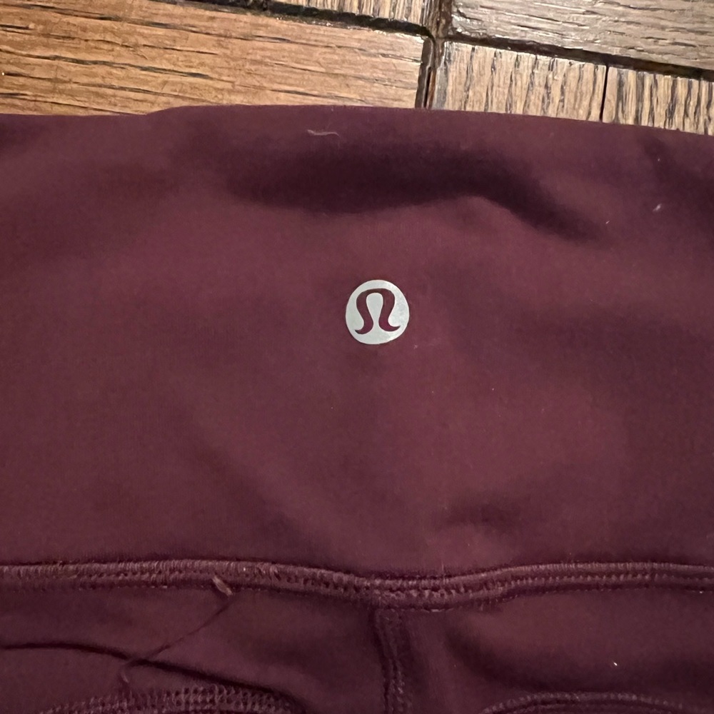 Lulu cropped leggings with slits by calf